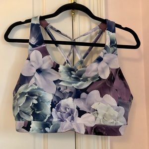 Old Navy Active Sports Bra in Floral Print sz XL